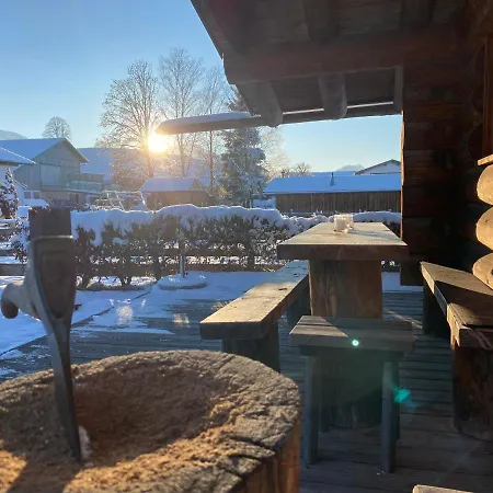 Mit Balkon I Bergblick I Blockhuette Hopferau